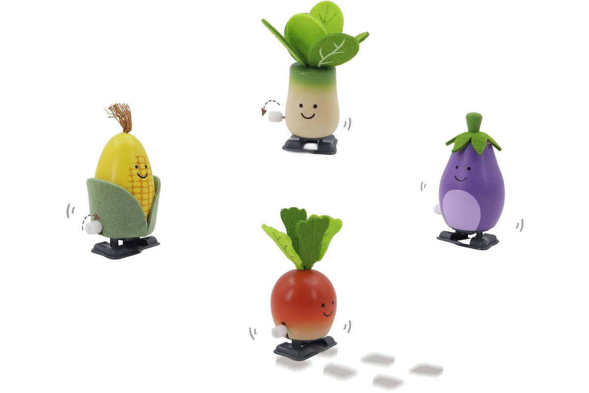 Wooden Wind Up Toys Set 5x5x85cm