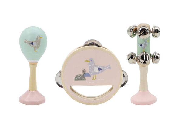  Calm & Breezy Seagull Wooden 3Pcs Music Set