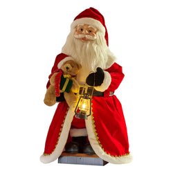 1.1m Musical LED Animated Christmas Santa Claus Glowing Lantern Ornament Decoratio