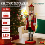 60cm Musical LED Animated Christmas Nutcracker Ornament Decoration