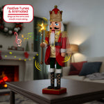 60cm Musical LED Animated Christmas Nutcracker Ornament Decoration