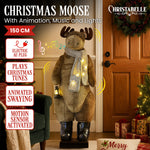 1.5m Musical LED Animated Christmas Moose Decoration Light-Up Lantern Ornament