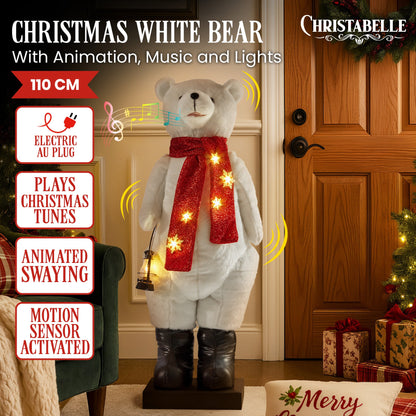 Animated Musical Christmas Bear