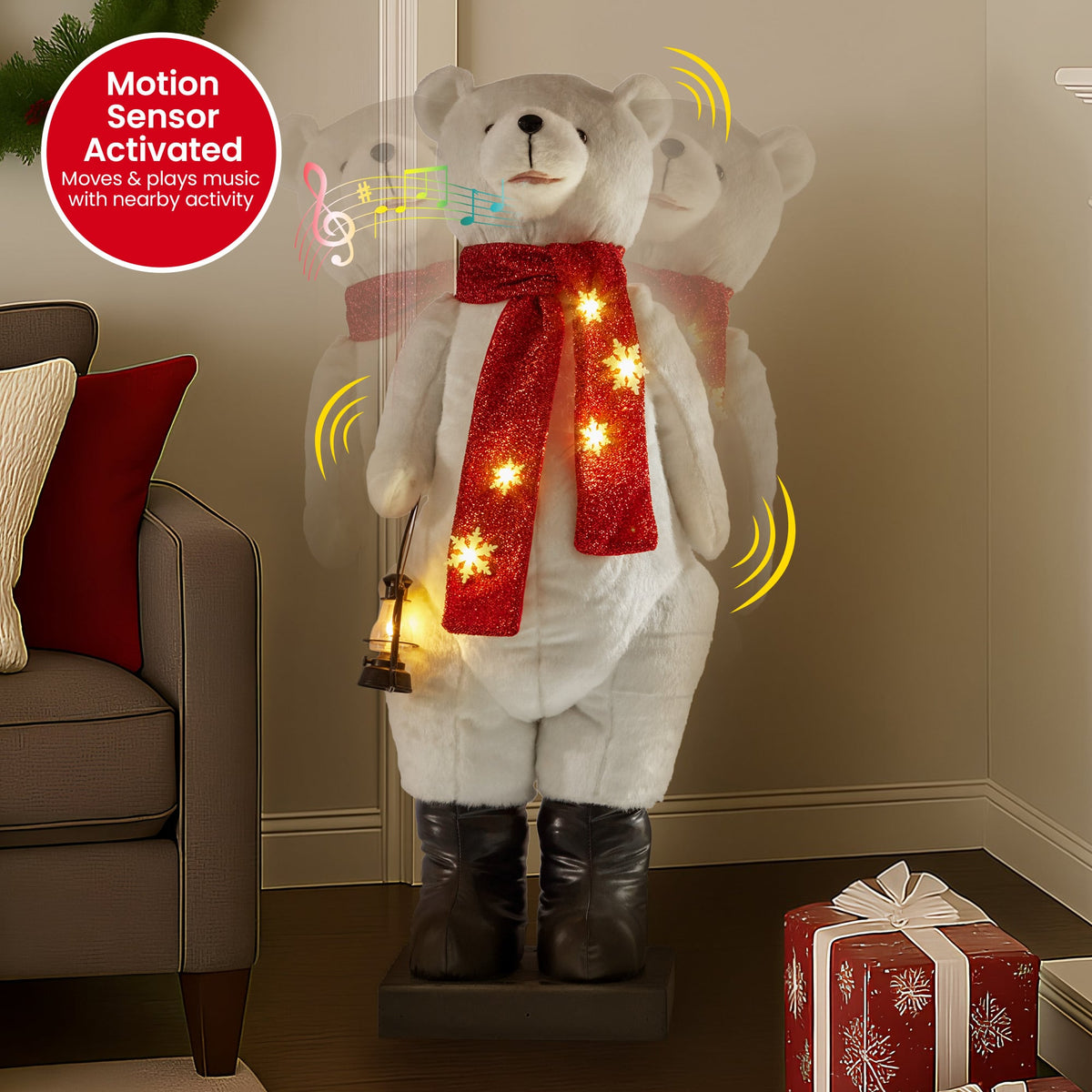 Animated Musical Christmas Bear