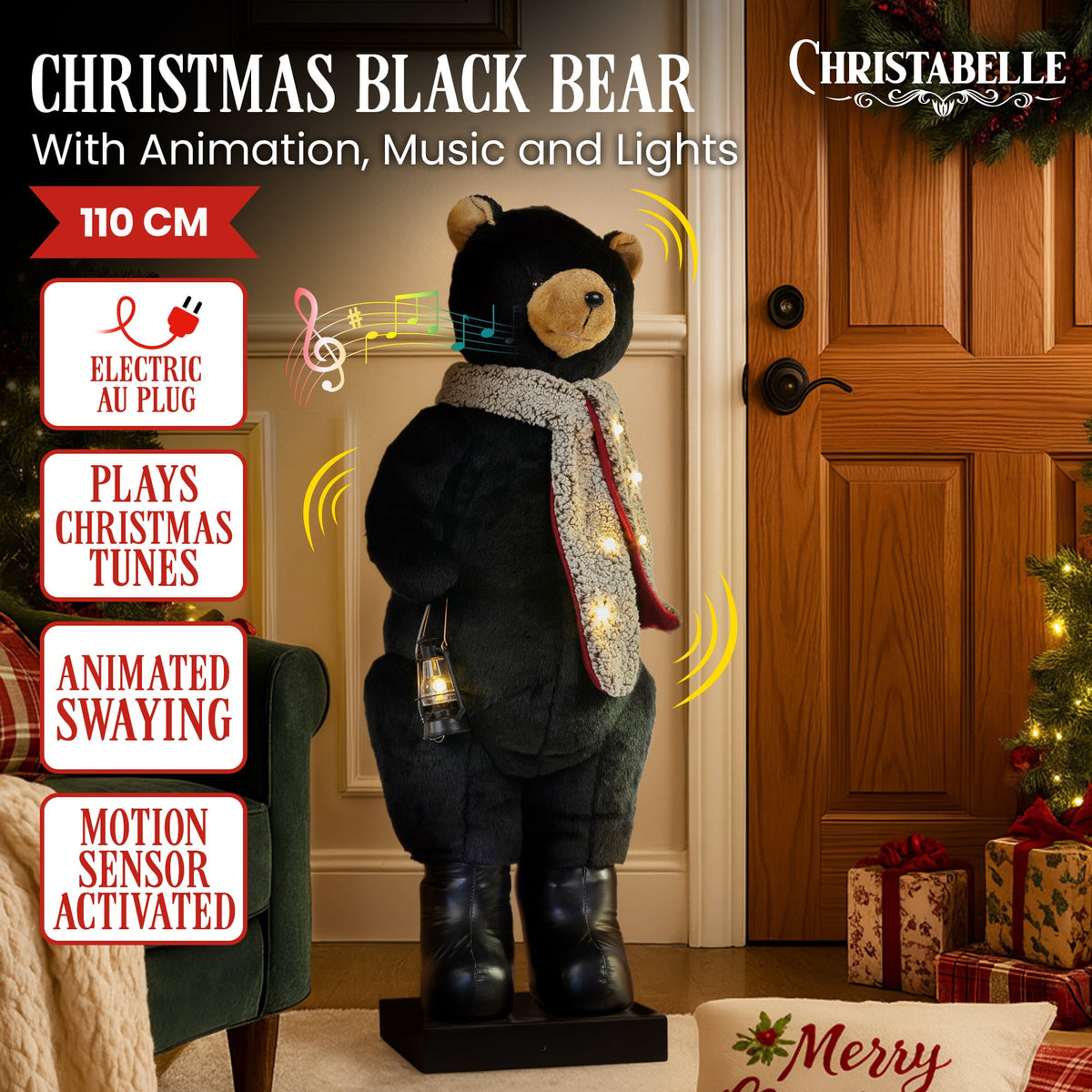 Animated Musical Bear Decoration