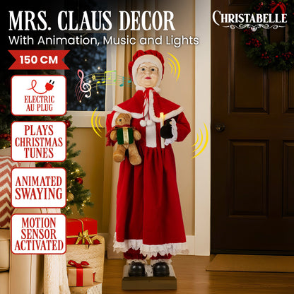 Large Musical Mrs Claus Decoration