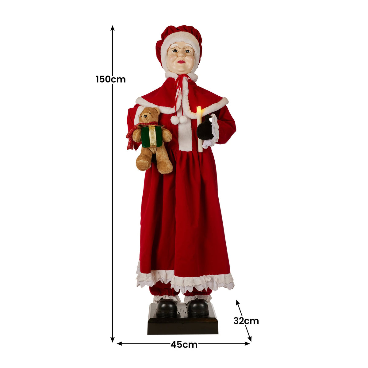 Large Musical Mrs Claus Decoration