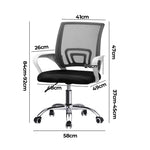 Mesh Office Chair Foam Seat White&Black