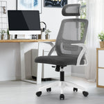 Ergonomic Office Chair Back Support Dark Grey&White