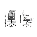 Ergonomic Office Chair Back Support Dark Grey&White