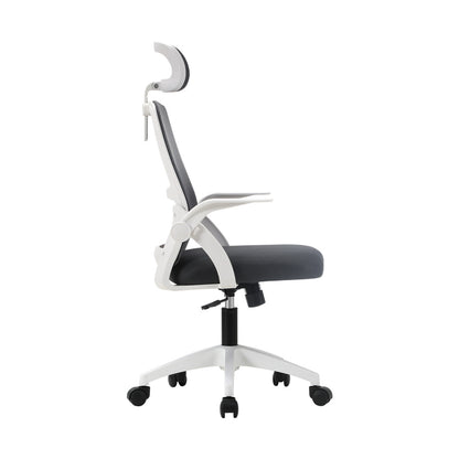 Ergonomic Office Chair Back Support Dark Grey&White