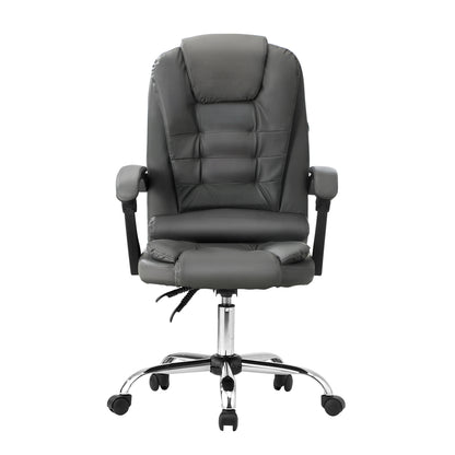 Massage Office Chair Racing Chairs PU Leather Grey