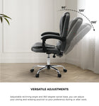 Massage Office Chair Racing Chairs PU Leather Grey