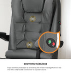Massage Office Chair Racing Chairs PU Leather Grey