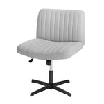 Mid Back Armless Office Chair Adjustable Wide Seat Grey Ergonomic Desk Chair