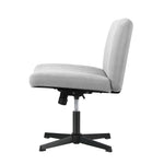 Mid Back Armless Office Chair Adjustable Wide Seat Grey Ergonomic Desk Chair