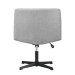 Mid Back Armless Office Chair Adjustable Wide Seat Grey Ergonomic Desk Chair