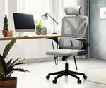 Mesh Office Chair Adjustable Lumbar Support D-Shape BK&GY