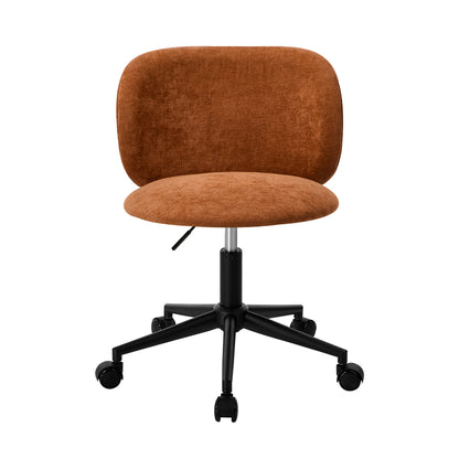 Office Chair Armless Mid Back Swivel Ergonomic Chair Orange