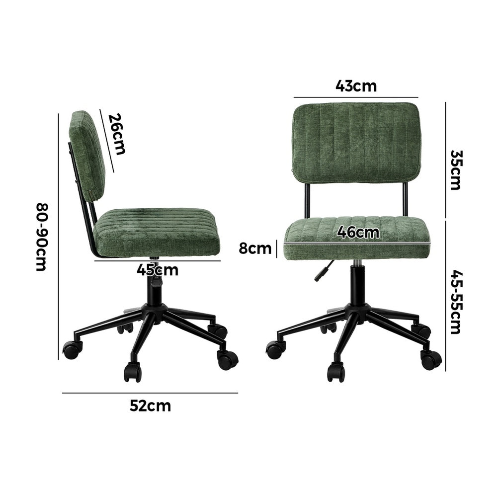 Mid Back Armless Office Chair Swivel | HomeAndLiving