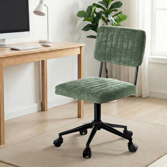 Mid Back Armless Office Chair Swivel | HomeAndLiving