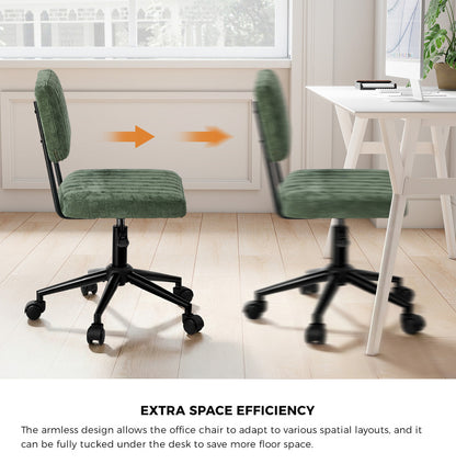 Mid Back Armless Office Chair Swivel | HomeAndLiving