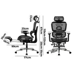 Ergonomic Office Chair Mesh Executive Seat Black/Grey/White