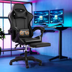 Home Gaming Chair Computer Desk Chair with Footrest Black