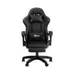 Home Gaming Chair Computer Desk Chair with Footrest Black