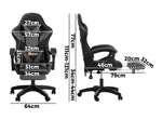 Home Gaming Chair Computer Desk Chair with Footrest Black