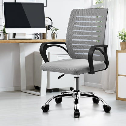 Mesh Office Chair Breathable Backrest Black Grey & White