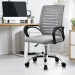 Mesh Office Chair Breathable Backrest Black Grey & White