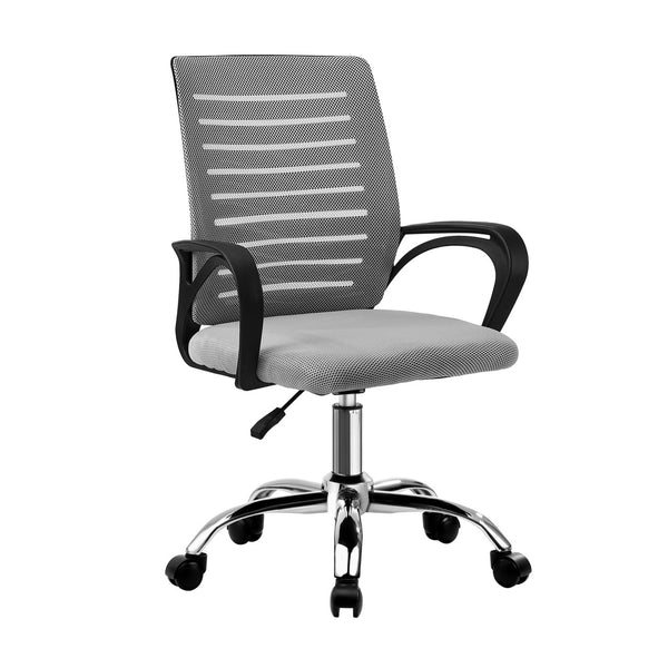  Mesh Office Chair Breathable Backrest Black Grey & White