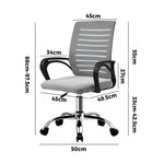 Mesh Office Chair Breathable Backrest Black Grey & White