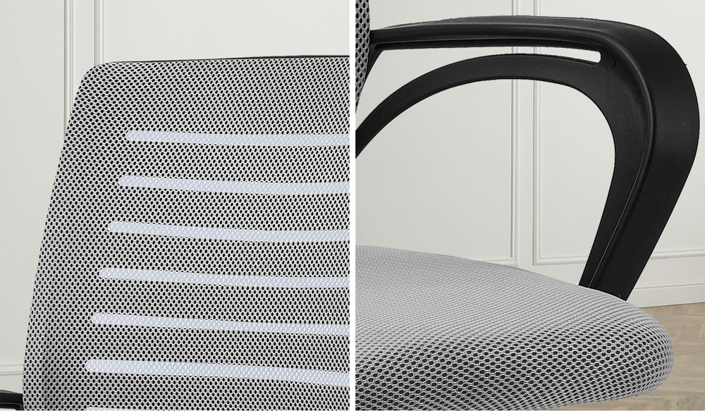 Mesh Office Chair Breathable Backrest Black Grey & White