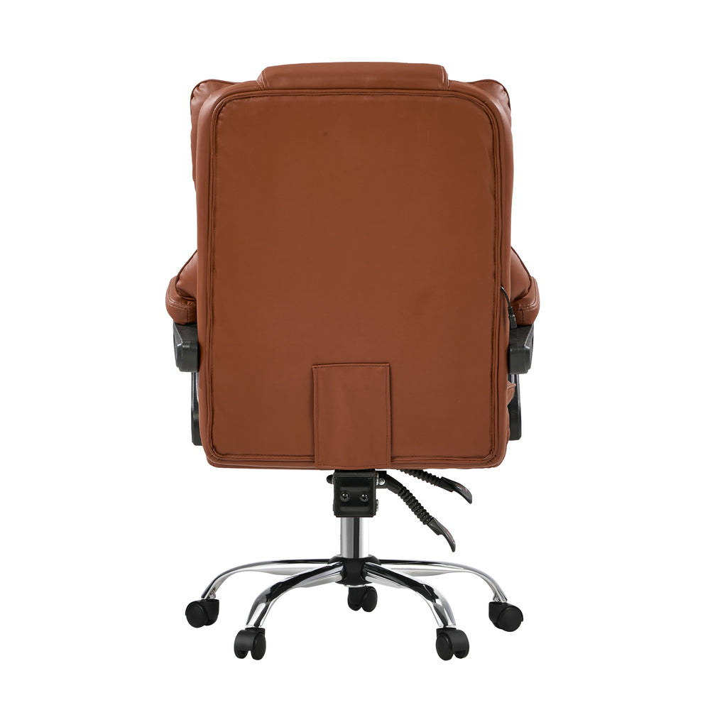 Natural office chair double, rear view