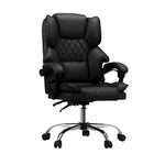 Massgae Office Chair Computer Racer PU Leather Seat Recliner Black