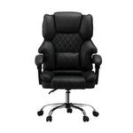 Massgae Office Chair Computer Racer PU Leather Seat Recliner Black
