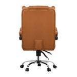 Massage Office Chair Premium PU Leather Gaming Seat Brown