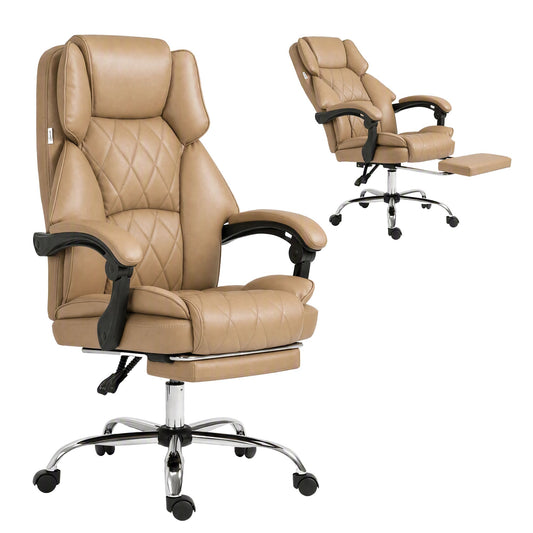 Artiss Executive Office Chair Leather Recliner Espresso