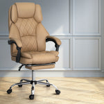 Executive Office Chair Leather Recliner Espresso