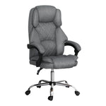 Executive Office Chair Leather Recliner Espresso