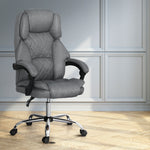 Executive Office Chair Leather Recliner Espresso