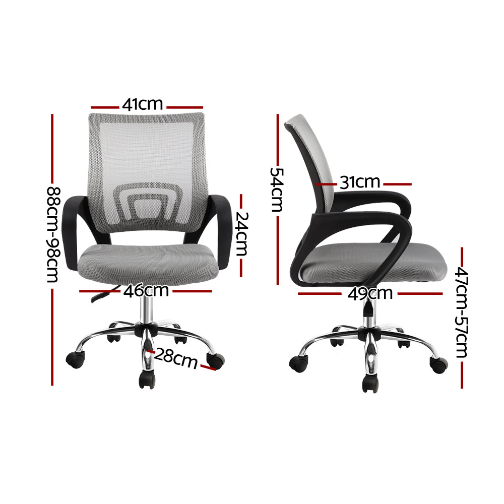 Durable Mesh Office Chair Mid Back Grey