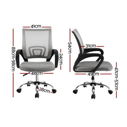 Durable Mesh Office Chair Mid Back Grey