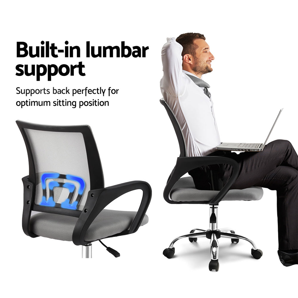 Durable Mesh Office Chair Mid Back Grey