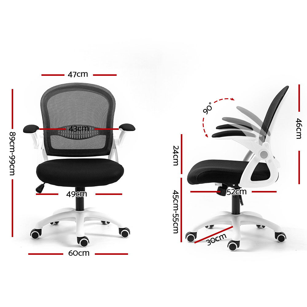 Durable Mesh Office Chair Mid Back Black