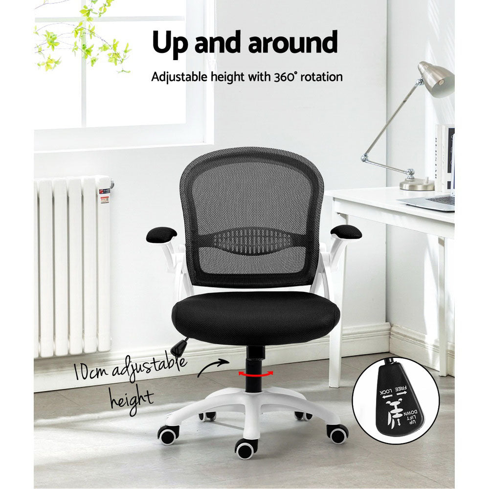 Durable Mesh Office Chair Mid Back Black