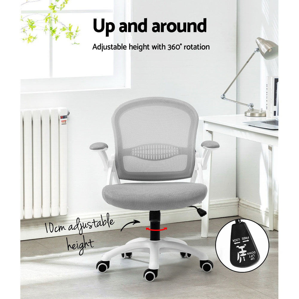 Mesh Office Chair Mid Back And Grey