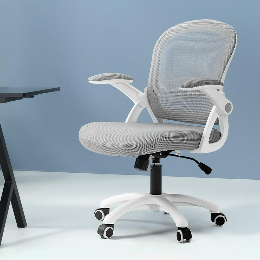 Mesh Office Chair Mid Back And Grey